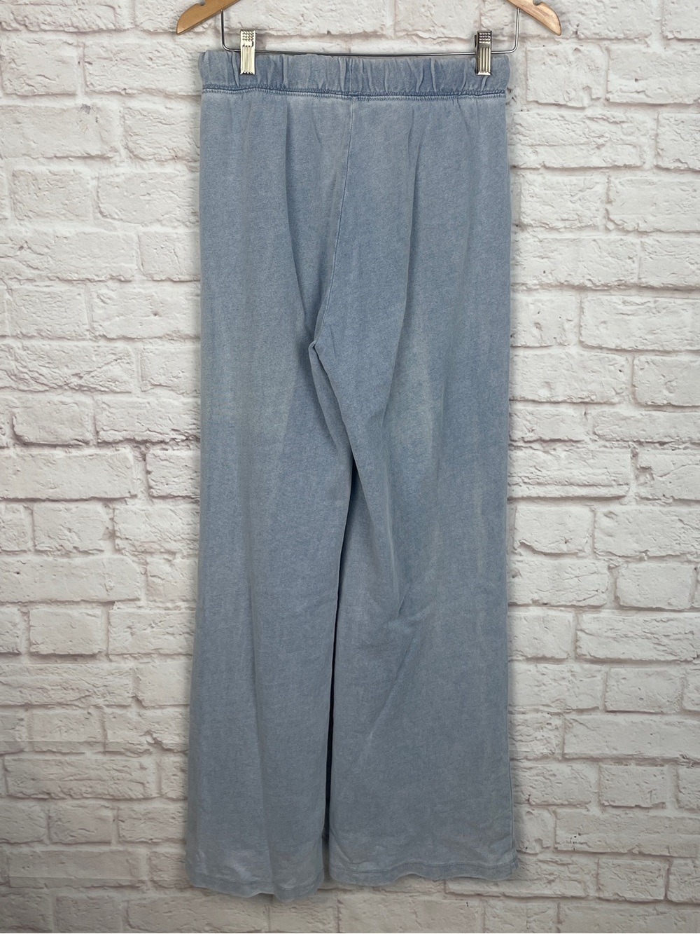 Z Supply Hunter Knit French Terry Wide Leg Denim Pant Ocean Air Indigo Size XS - Picture 3 of 6